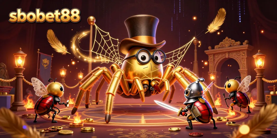 Experience sbobet88 betting with thrilling action in a dynamic casino scene featuring unique characters.